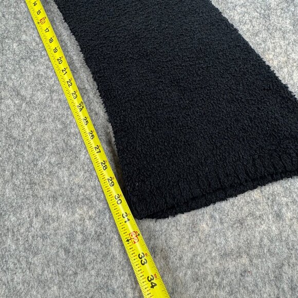 SKIMS Fuzzy Teddy Black Wide Leg Lounge Pants Size XXS/XS Stretch - Picture 10 of 12